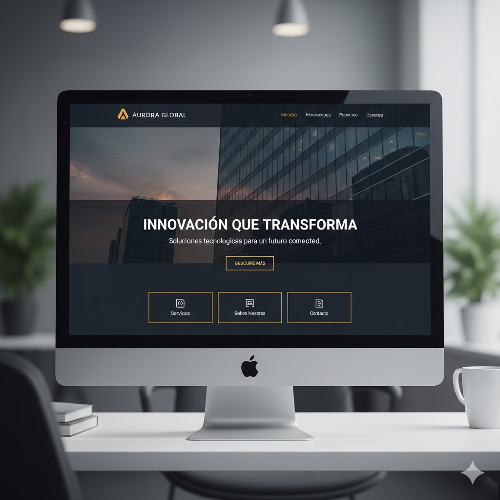 Ejemplo de un diseño web corporativo elegante